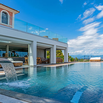 Réalisation d'une piscine géométrique dans les Alpes-Maritimes