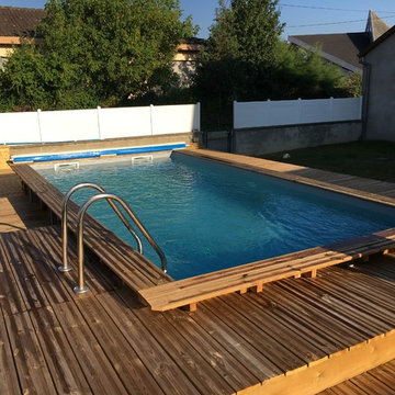 Réalisation d'une piscine rectangulaire en bois