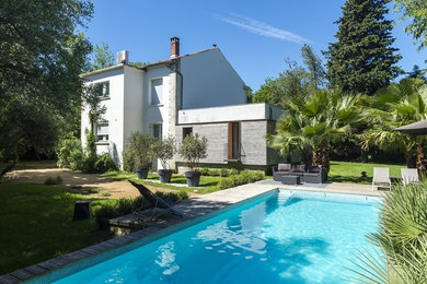 Idée de décoration pour une piscine.