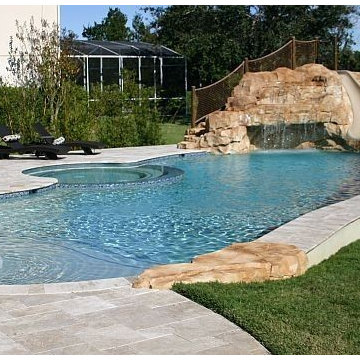 169 - Simple Backyard Pool with Waterslide