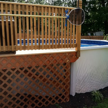 18' Round Above ground pool with deck and pond - Harleysville, PA