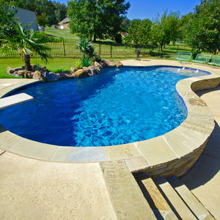 75 Beautiful Stamped Concrete and Kidney-Shaped Pool Pictures & Ideas ...