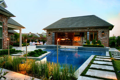 Example of a trendy pool design in New Orleans
