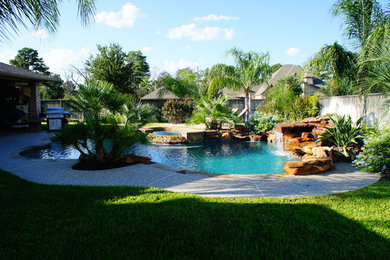 Inspiration for a tropical pool remodel in Houston