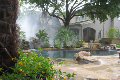 Pool - tropical pool idea in Dallas
