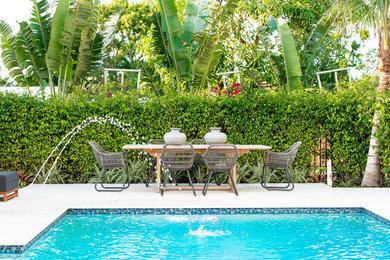 Example of a beach style pool design in Miami