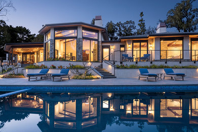 Inspiration for a contemporary pool remodel in San Diego