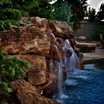 A Small Oklahoma Backyard Receives A Private Pool and Oasis