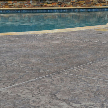 Concrete-Stamped Pool Deck