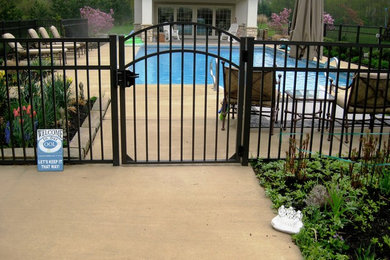 Aluminum Pool Fence with Arched Walk Gate