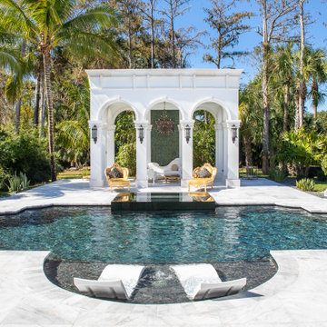 Amazing Roman Geometric Pool & Spa in Parkland