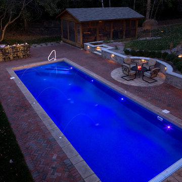 An Outdoor Kitchen, Swimming Pool and Pavilion