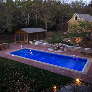 An Outdoor Kitchen, Swimming Pool and Pavilion