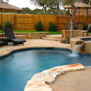 APSP Award Winning Freeform Swimming Pool Round Rock Texas