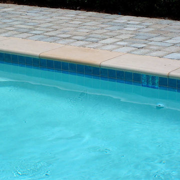 Aqua Glass Tile Pool with Jewel Accents- Maryland