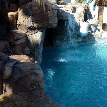 Arizona Swimming Pool and Grotto Designed by Build Your Own Pool