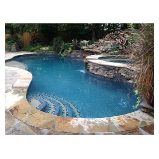 Atlanta Metro Custom Pool Renovation Tropical Breeze Pebbletec Modern