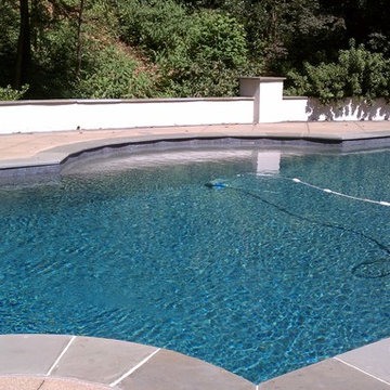 Atlanta Pool Renovations - Tahoe Blue PebbleTec with Tropical Breeze pigment