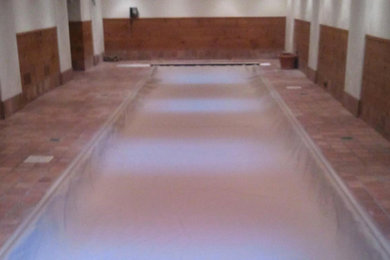 Diseño de piscina de tamaño medio rectangular