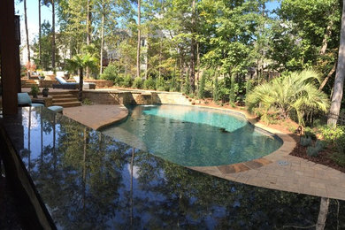 Mountain style pool photo in Atlanta