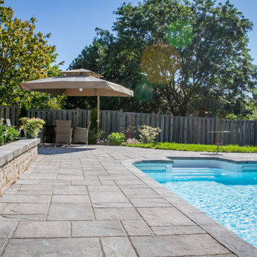 Backyard landscaping in Thornhill