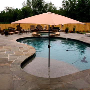 Backyard Pool, Hot Tub and Fireplace