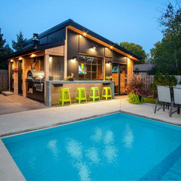 Backyard Pool house