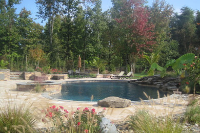 Inspiration for a mediterranean pool remodel in Baltimore