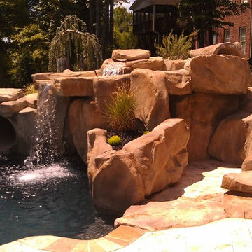 Backyard pool resort