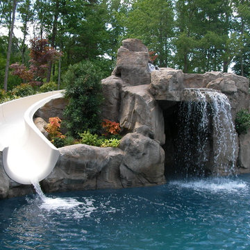 Backyard pool resort