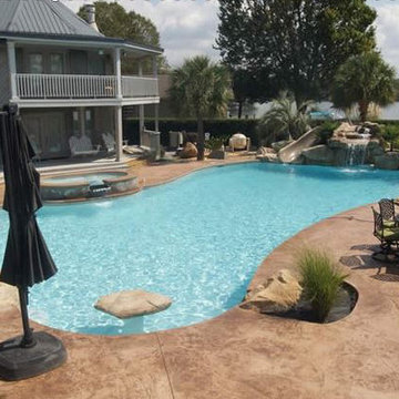 Backyard pool resort