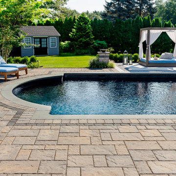 Backyard Poolside Design in Long Island, NY