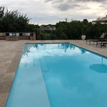 Backyard Retreat with Custom Pool & Fire Pit Lounge