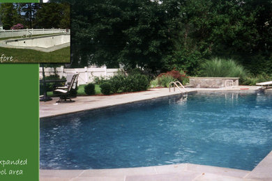 Design ideas for a classic swimming pool in New York.