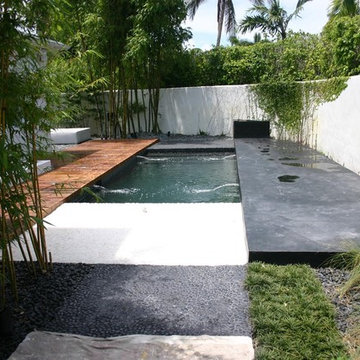 Balinese glass tile pool