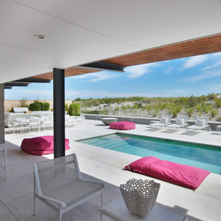 Idee per una piscina stile marinaro rettangolare