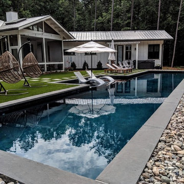 beautiful custom Lap pool Retreat