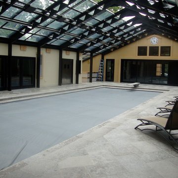 Benjamin Grey Limestone Pool Deck and Pool Coping