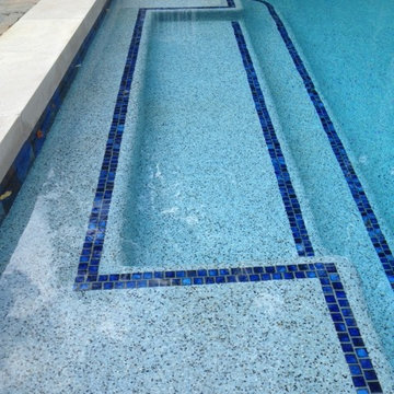 Blue Lagoon Pebble Tec Pool Finish highlight tile
