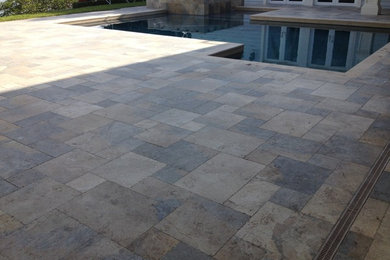 Blue Oyster Marble Pavers Deck