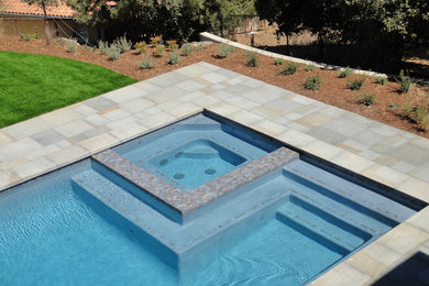 Modelo de piscina alargada minimalista grande rectangular