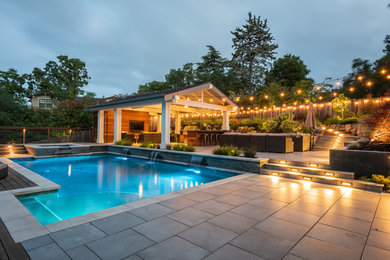 Photo of a contemporary swimming pool in San Francisco.