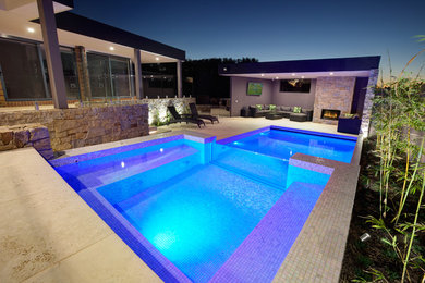 Glass Tiled Pool & Spa