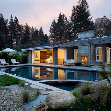 California Rancher and Pool House