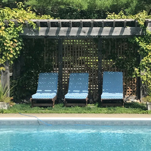 This is an example of a small country backyard pool in Other.