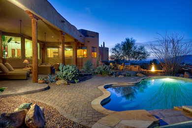 Inspiration for a mediterranean pool remodel in Phoenix