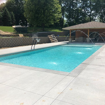 Cedar Rapids, IA - Contemporary - New Concrete Swimming Pool Construction