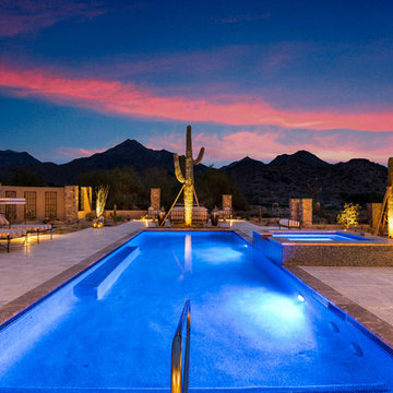 Lap Pool with Built in Spa