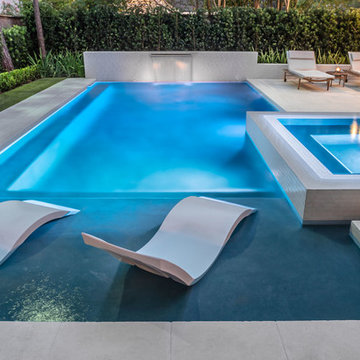 Chic Modern Swimming Pool and Garden