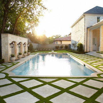 Classic Contemporary French Landscape Design - Pool